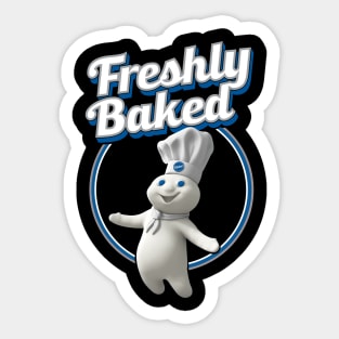 Tee Luv Men's Pillsbury Doughboy Poppin' Fresh Freshly Baked Sticker